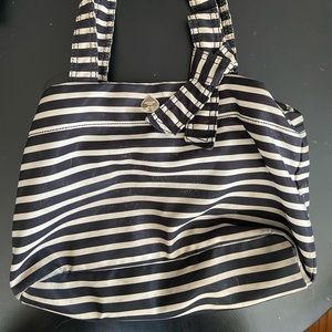 Kate spade black and white striped purse